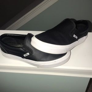 Black Leather Vans